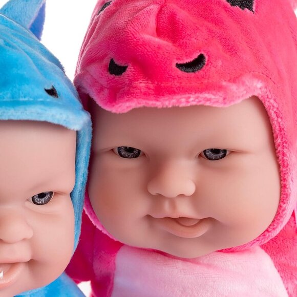 🆕12Inch Unicorn Twins Newborn Dolls with Soft Cloth Body Brown Skin Twins - Picture 7 of 8